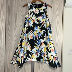 NWT Anthropologie // Muse ~ Black Multi-Colored Palm Print Dress